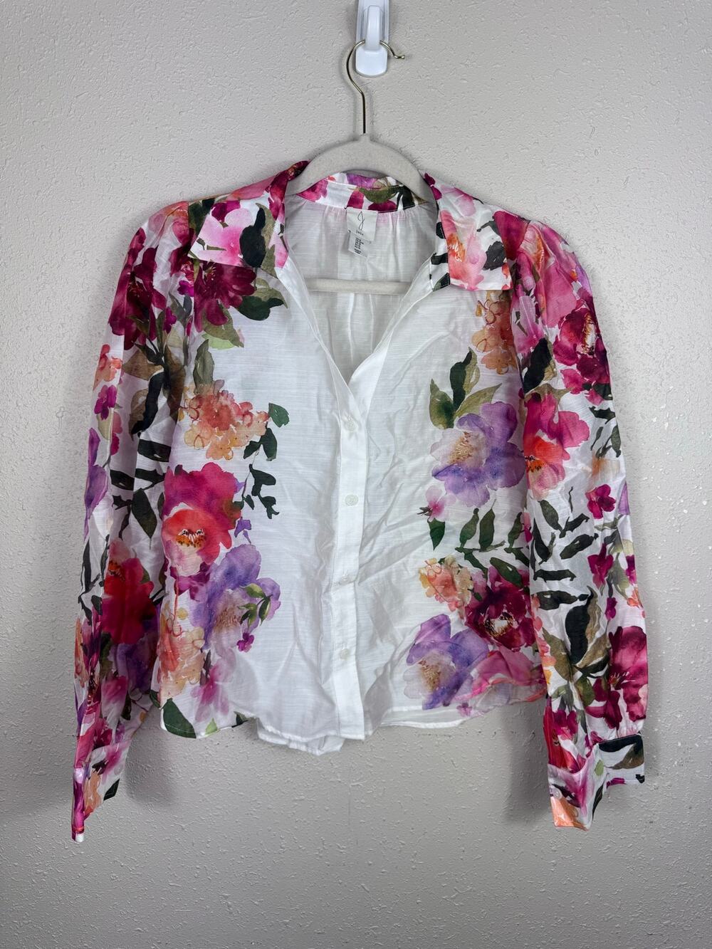 Joie floral sheer top women’s size medium